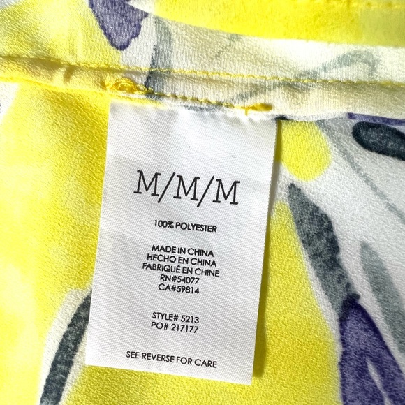 CAbi Stevie short sleeve bright flowy floral spring/summer blouse/top size M - Picture 8 of 11